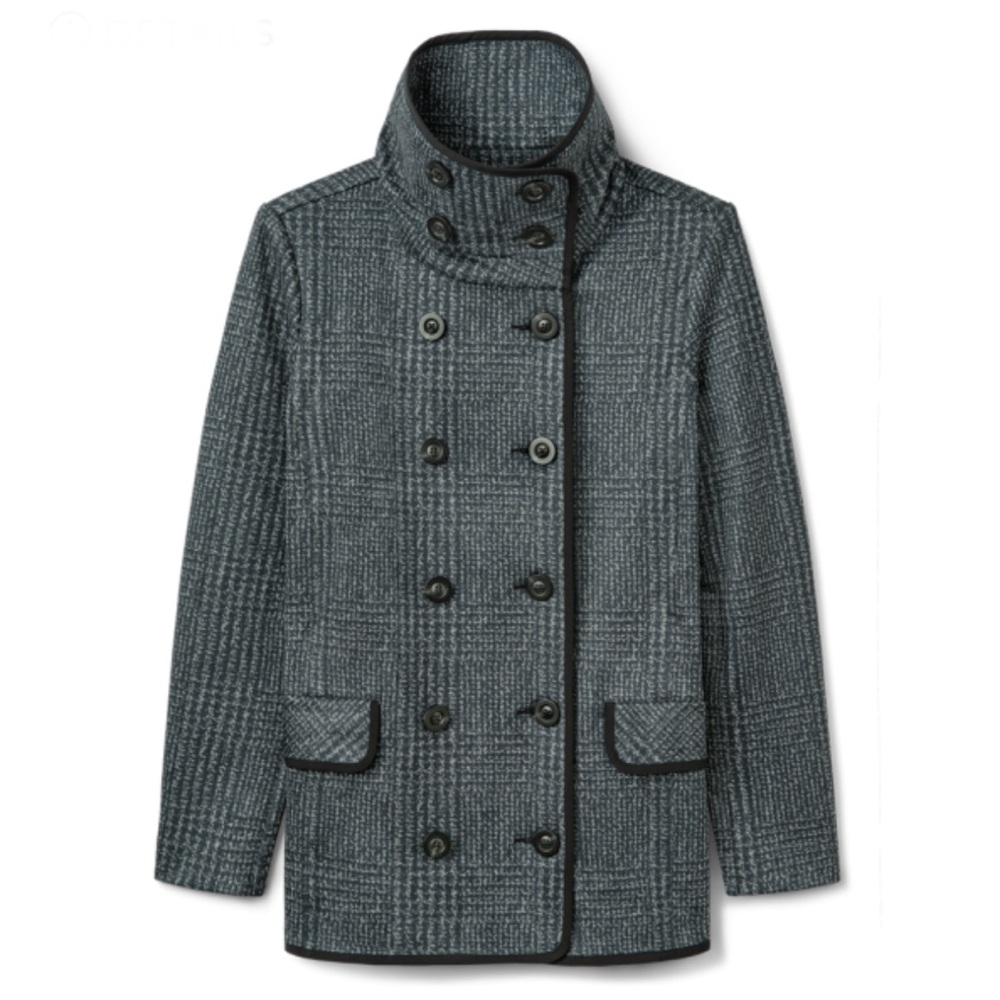 NEW! CABI Chill Jacket, Plaid Printed Ponte, Blue / Grey / Black, size XL NWOT - Picture 4 of 13